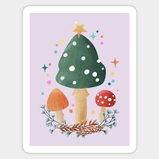 Mushroom Medley three mushrooms Sticker